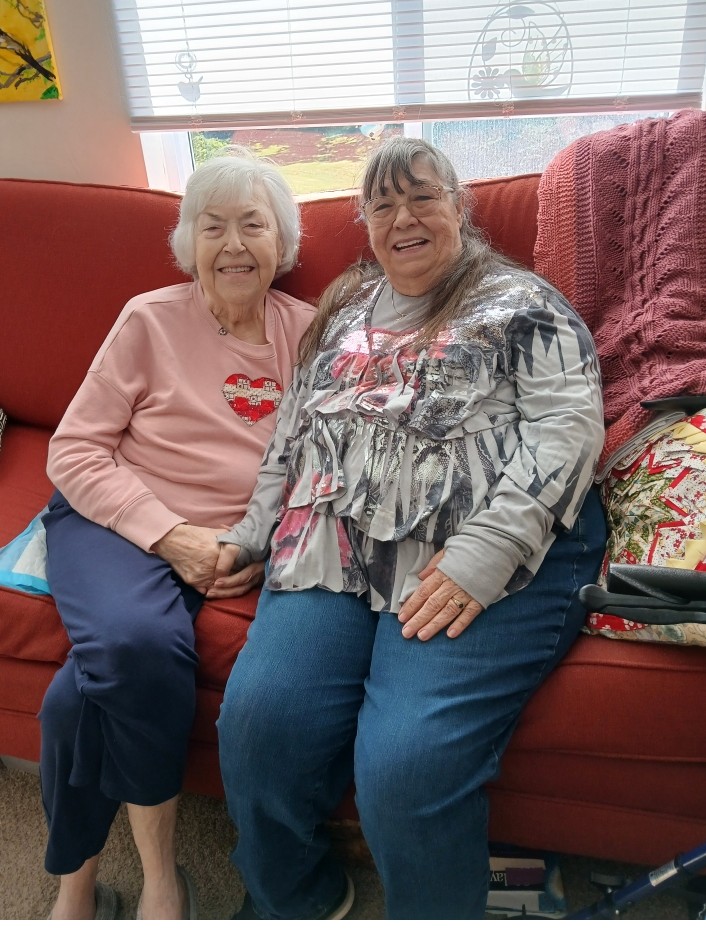 Senior Companion Jeanne with her senior client through LifeWise StL Senior Companion AmeriCorps program 2025